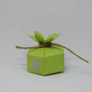 Handgemaakte zeshoekige doosjes met bloemen