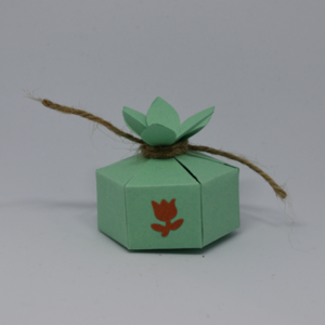 Handgemaakte zeshoekige doosjes met bloemen