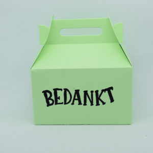 Handgemaakte rechthoekige bedank doosjes