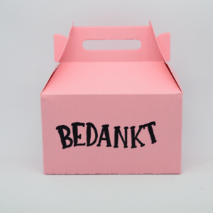 Handgemaakte rechthoekige bedank doosjes